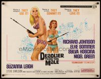 5x020 DEADLIER THAN THE MALE 1/2sh '67 art of sexy Elke Sommer & Sylva Koscina with spear guns!