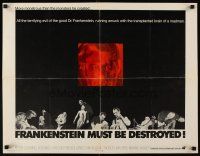 5x031 FRANKENSTEIN MUST BE DESTROYED 1/2sh '70 Peter Cushing is more monstrous than his monster!