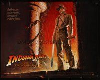 5x040 INDIANA JONES & THE TEMPLE OF DOOM 1/2sh '84 full-length art of Harrison Ford by Bruce Wolfe!