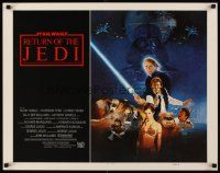5x065 RETURN OF THE JEDI style B int'l 1/2sh '83 George Lucas classic, Hamill, Ford, Sano art!