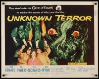 5x076 UNKNOWN TERROR 1/2sh '57 they dared enter the Cave of Death to explore the secrets of HELL!