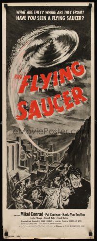 5x124 FLYING SAUCER insert '50 cool sci-fi artwork of UFOs from space & terrified people!