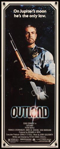 5x157 OUTLAND insert '81 Sean Connery posing with shotgun is the only law on Jupiter's moon!