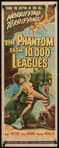 5x159 PHANTOM FROM 10,000 LEAGUES insert '56 classic art of monster & sexy scuba diver by Kallis!