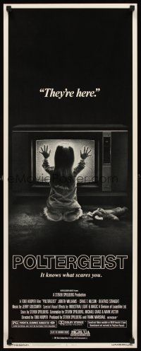 5x162 POLTERGEIST insert '82 Tobe Hooper, classic, they're here, Heather O'Rourke by TV!