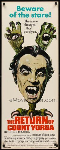 5x171 RETURN OF COUNT YORGA insert '71 Robert Quarry, AIP vampires, wild monster art!