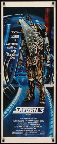 5x173 SATURN 3 insert '80 Kirk Douglas, Farrah Fawcett, really cool robot image!