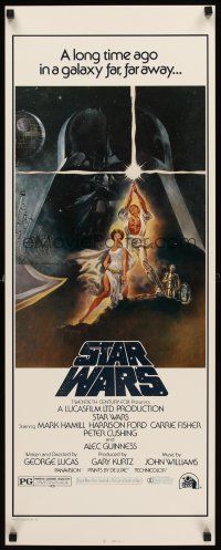 5x180 STAR WARS video insert R1982 George Lucas classic sci-fi epic, great art by Tom Jung!