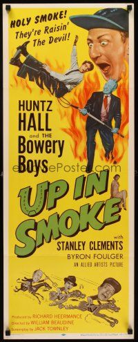 5x184 UP IN SMOKE insert '57 Huntz Hall & the Bowery Boys are raisin' the Devil, who is pictured!