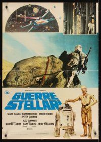 5x259 STAR WARS Italian lrg pbusta '77 George Lucas, Storm Trooper riding on creature + montage!