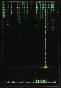 5x491 MATRIX REVOLUTIONS holofoil teaser 1sh '03 everything that has a beginning has an end!