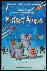 5x499 MUTANT ALIENS 1sh '01 adult animation, they're freaks comin' to kick your butt!