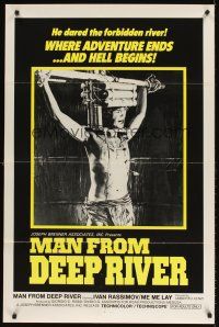 5x526 SACRIFICE 1sh '73 Umberto Lenzi directed, Man From Deep River, different gory art!
