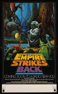 5x002 EMPIRE STRIKES BACK special 17x28 NPR radio poster '80 different art of Yoda by McQuarrie!