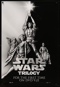 5x550 STAR WARS TRILOGY video 1sh '04 George Lucas, Mark Hamill, Harrison Ford, Carrie Fisher