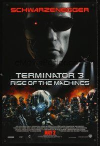 5x553 TERMINATOR 3 advance DS 1sh '03 Arnold Schwarzenegger, creepy image of killer robots!