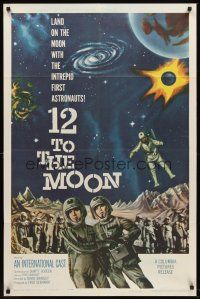 5y101 12 TO THE MOON 1sh '60 land on the moon with the intrepid first astronauts!
