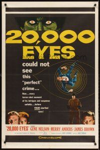 5y103 20,000 EYES 1sh '61 they could not see the perfect crime, cool art!