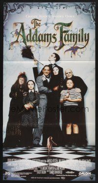 5y011 ADDAMS FAMILY Aust daybill '91 Raul Julia, Christina Ricci, Christopher Lloyd!