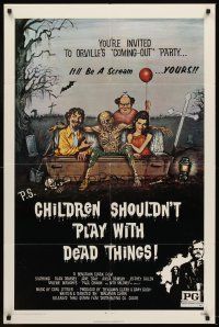 5y201 CHILDREN SHOULDN'T PLAY WITH DEAD THINGS 1sh '72 Benjamin Clark cult classic, Ormsby art!