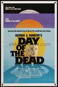 5y245 DAY OF THE DEAD 1sh '85 George Romero's Night of the Living Dead zombie horror sequel!