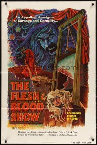 5y337 FLESH & BLOOD SHOW 1sh '73 appalling amalgam of carnage & carnality, gruesome Ecaleri art!