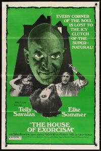 5y409 HOUSE OF EXORCISM 1sh '74 Mario Bava, creepy Telly Savalas, Elke Sommer, supernatural!