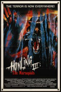 5y421 HOWLING III int'l 1sh '87 wild art of Australian outback werewolf, the terror continues!