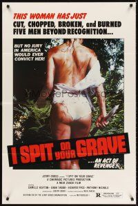 5y427 I SPIT ON YOUR GRAVE 1sh '78 classic image of woman who tortured 5 men beyond recognition!