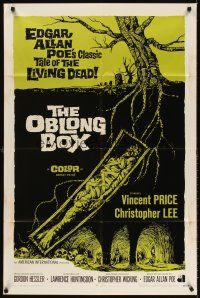 5y574 OBLONG BOX int'l 1sh '69 Edgar Allan Poe's tale of living dead, cool horror art!