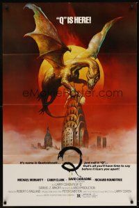 5y605 Q 1sh '82 great Boris Vallejo fantasy artwork of the winged serpent Quetzalcoatl!