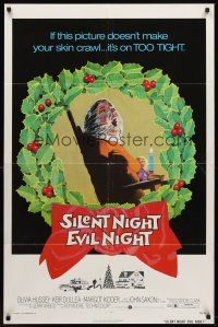 5y648 SILENT NIGHT EVIL NIGHT 1sh '75 this gruesome image will surely make your skin crawl!