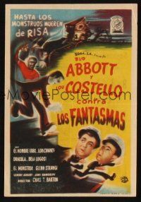 5y071 ABBOTT & COSTELLO MEET FRANKENSTEIN Spanish herald '48 Wolfman & Dracula after Bud & Lou!