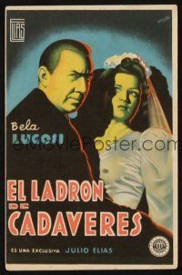 5y076 CORPSE VANISHES Spanish herald '42 different art of Bela Lugosi & Luana Walters by Fernandez!