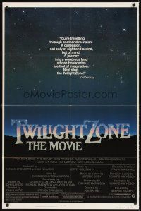 5y703 TWILIGHT ZONE 1sh '83 Joe Dante, Steven Spielberg, John Landis, from Rod Serling TV series!