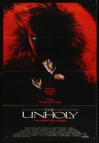 5y708 UNHOLY 1sh '88 tonight evil goes over the edge, cool religious horror image!