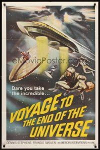 5y724 VOYAGE TO THE END OF THE UNIVERSE 1sh '64 AIP, Ikarie XB 1, cool outer space sci-fi art!