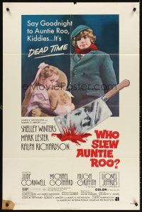 5y729 WHO SLEW AUNTIE ROO 1sh '71 mad Shelley Winters, say goodnight, it's dead time!