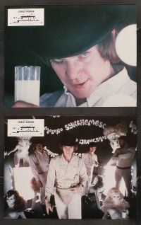5y065 CLOCKWORK ORANGE 12 French LCs R82 Stanley Kubrick classic, Malcolm McDowell & his droogs!