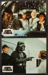 5y068 STAR WARS 24 French LCs '77 George Lucas classic sci-fi epic, great different images!