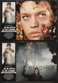 5y069 CEMETERY MAN 8 Spanish LCs '97 Rupert Everett, sexy Anna Falchi, wild horror images!