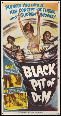 5z093 BLACK PIT OF DR. M 3sh '61 plunges you into a new concept of terror and sudden shocks!