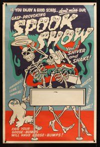 5z029 SPOOK SHOW skeletons style 40x60 '50s even your goose-bumps will have goose-bumps!