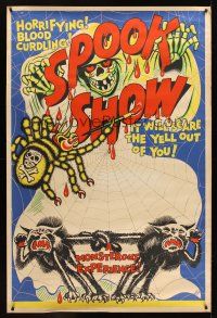 5z028 SPOOK SHOW spider style 40x60 '50s it will scare the living yell out of you, cool artwork!