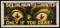5z017 DEMENTIA 13 linen horizontal Aust daybill '63 The Haunted and the Hunted, creepy eye art!