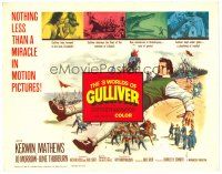 5z179 3 WORLDS OF GULLIVER TC '60 Ray Harryhausen fantasy classic, art of giant Kerwin Mathews!