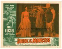 5z249 BRIDE OF THE MONSTER LC #1 '56 Ed Wood, Tor Johnson watches Bela Lugosi hypnotize girl!
