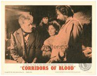 5z253 CORRIDORS OF BLOOD LC #7 '63 drugged up Boris Karloff is forced to sign death certificates!