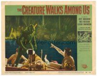 5z171 CREATURE WALKS AMONG US LC #2 '56 great close up of the monster on boat with top cast!