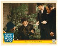 5z265 DR. JEKYLL & MR. HYDE LC '41 Ian Hunter & police find the murder weapon hidden in the bushes!
